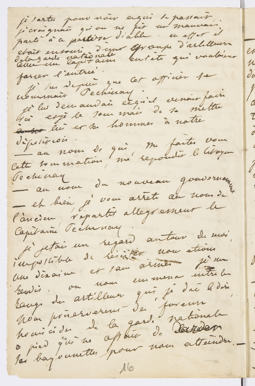 Archives nationales, 494AP/1, dossier 4 : carnet 1, page 16 : cliquer pour consulter l’image avec la visionneuse des Archives nationales