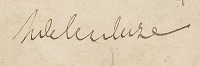 Image de la signature d’Henri Delescluze (Archives nationales, 494AP/1, dossier 4, carnet 2, page de titre)